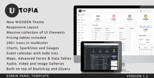 Utopia Dashboard Template by Themio